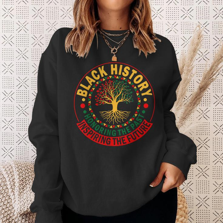 Honoring The Past Inspiring The Future Black History Tree Sweatshirt Gifts for Her