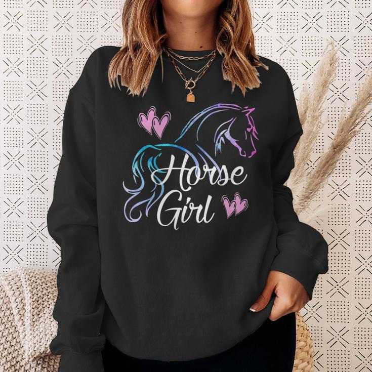 Horse Girl Equestrian Ridern Tween Kid Women Horse Lover Sweatshirt Gifts for Her