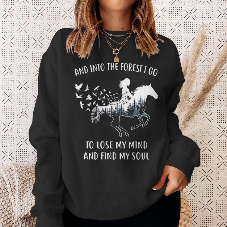 Horse For Women Into The Forest I Go Horse Riding Sweatshirt Gifts for Her