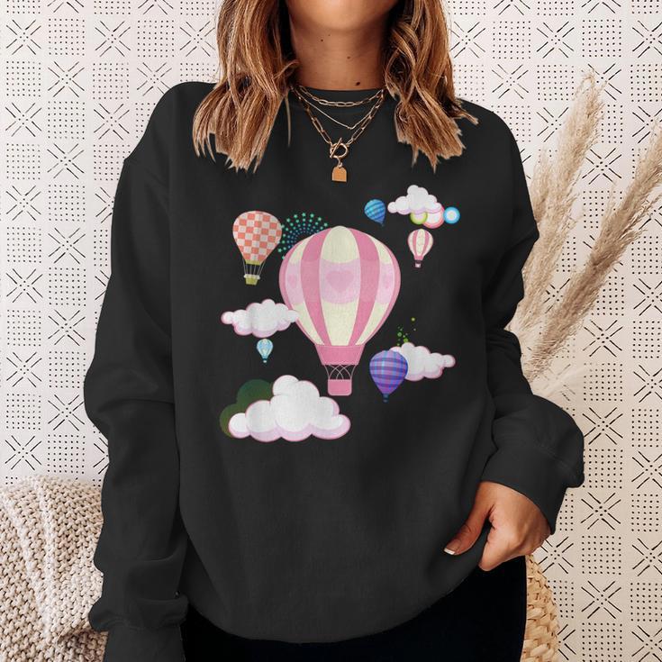 Hot Air Balloons The Sky Is The Limit Creative Sweatshirt Gifts for Her