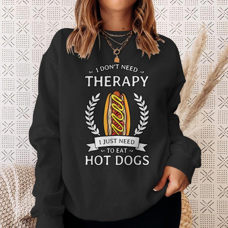 Hot Dog Hotdogs Frank Frankfurter Wiener Weenie Sausage Bun Sweatshirt Gifts for Her