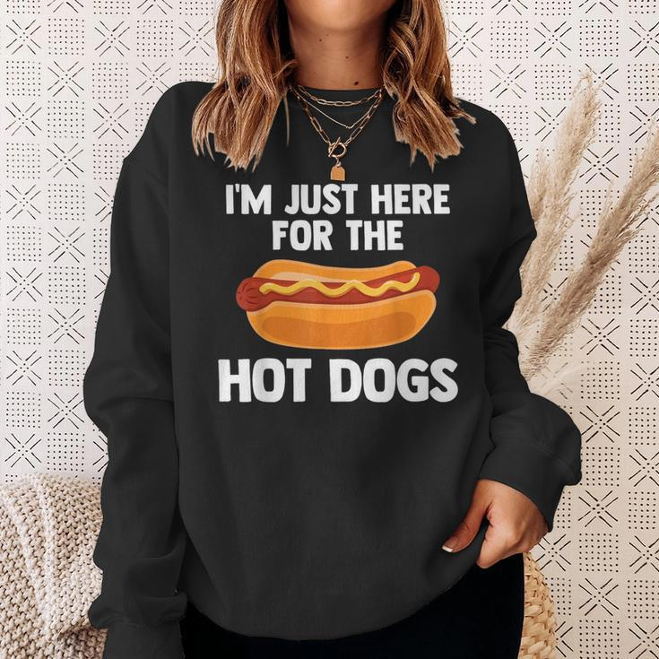 Hot Dog I'm Just Here For Hot Dogs Sweatshirt Gifts for Her