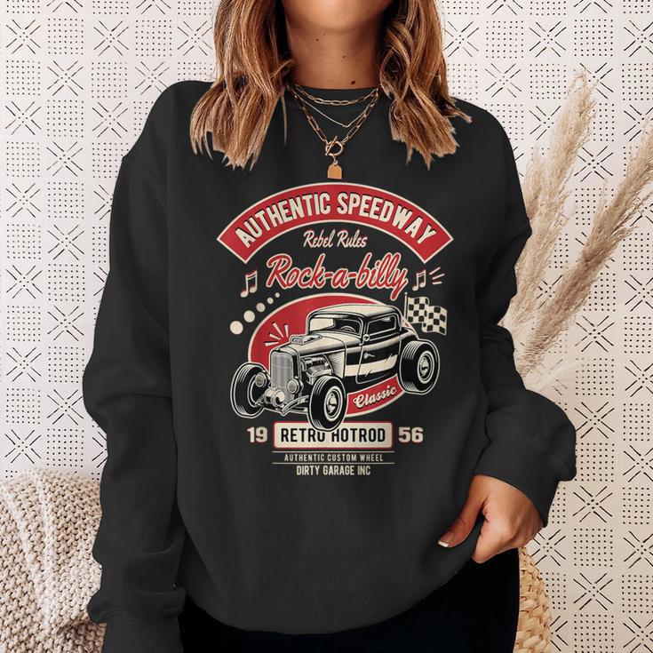 Hot Rod 50S Rockabilly Clothing Sock Hop Vintage Classic Car Sweatshirt Gifts for Her