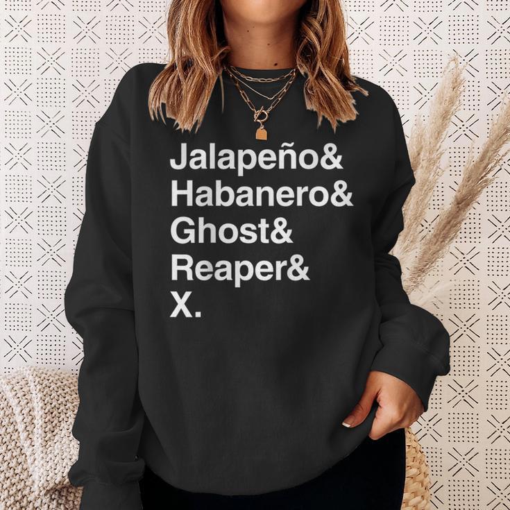 Hot Sauce Peppers & Spicy Food Chili Lover Sweatshirt Gifts for Her