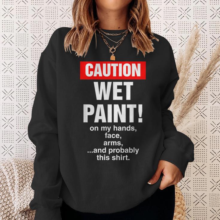 House Painter Caution Wet Paint Decorating Profession Retro Sweatshirt Gifts for Her