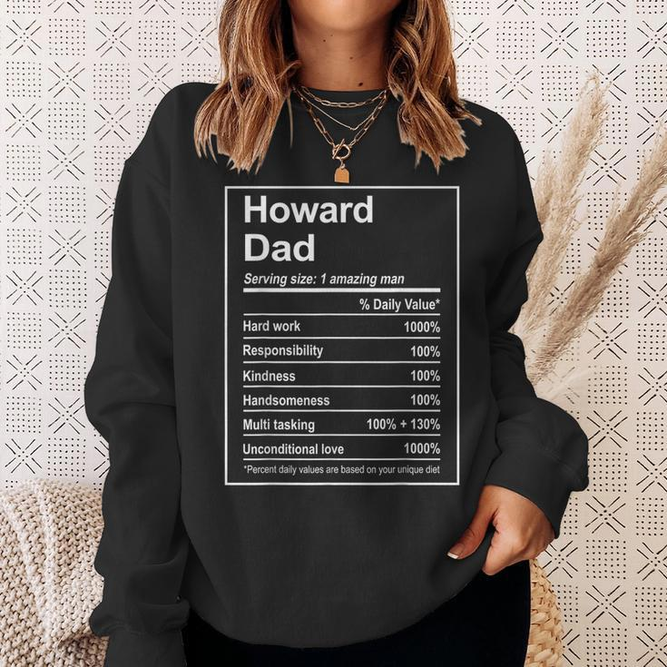 Howard Dad Nutrition Facts Fathers Day Michigan Sweatshirt Gifts for Her