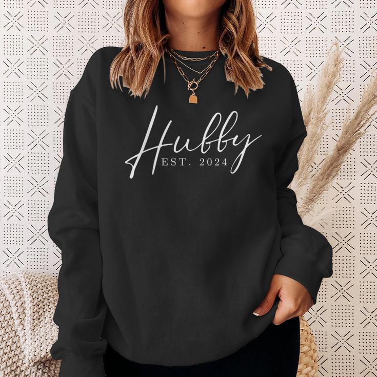 Hubby Est 2024 Wedding Honeymoon Husband Just Married Sweatshirt Gifts for Her