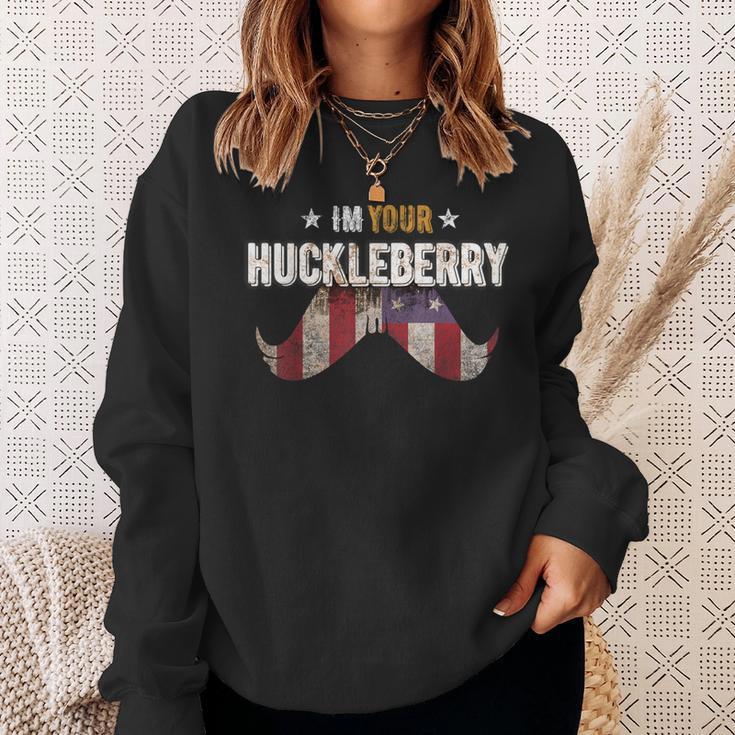 Im Your Huckleberry Vintage Retro Usa Mustache Movie Quote Sweatshirt Gifts for Her