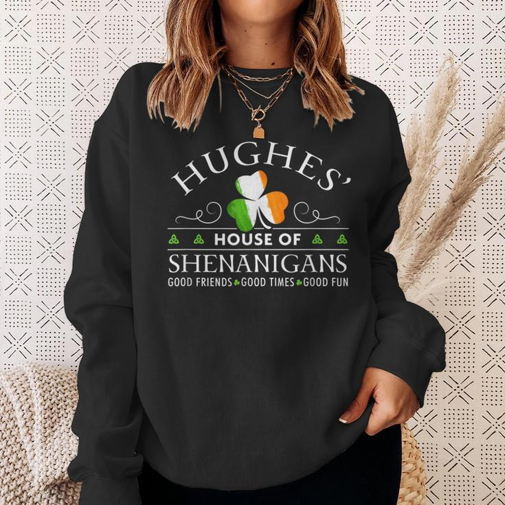 Hughes House Of Shenanigans Irish Family Name Sweatshirt Gifts for Her