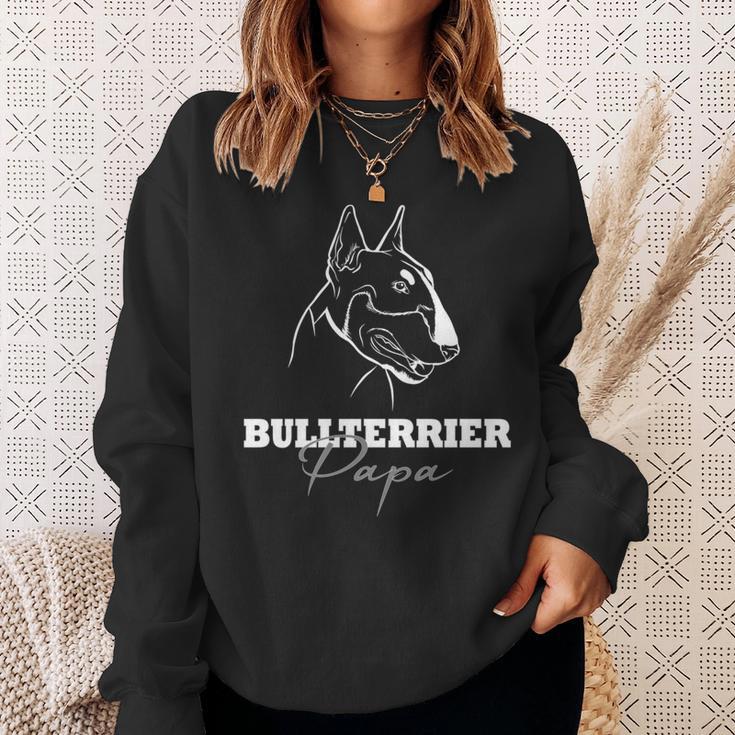 Hund Bullterrier Spruch Bulli Hunde Bullterrier Papa Sweatshirt Geschenke für Sie