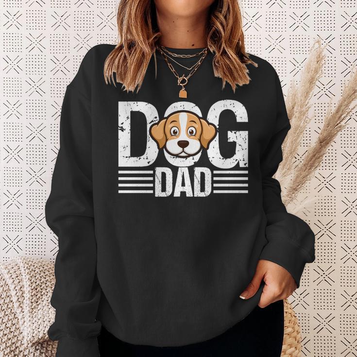 Hunde- Für Herren Hund Papa Pfotenabdruck Hundeliebhaber Herren Lustig Sweatshirt Geschenke für Sie