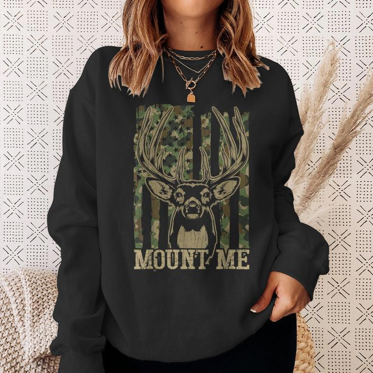 Hunting- Mount Me Whitetail Deer Camo Hunter Dad Sweatshirt Gifts for Her