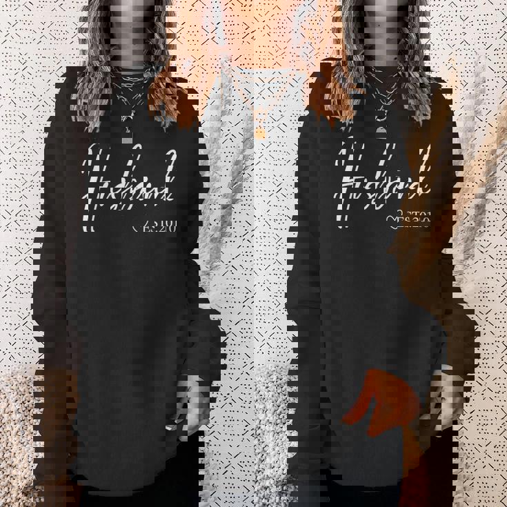 Husband Est 2010 Fathers Day Birthday Clothing For Sweatshirt Gifts for Her