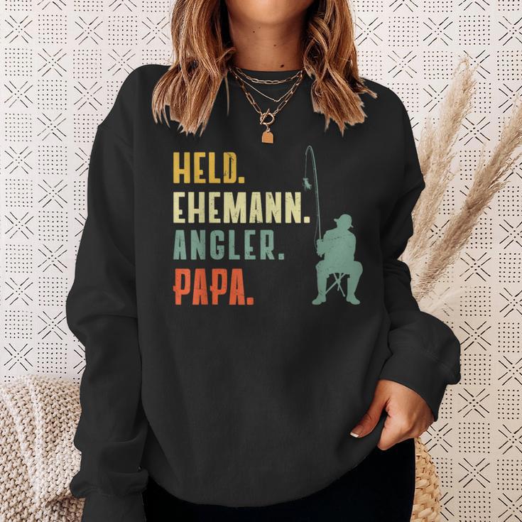 Husband Papa Angler Hero S Sweatshirt Geschenke für Sie