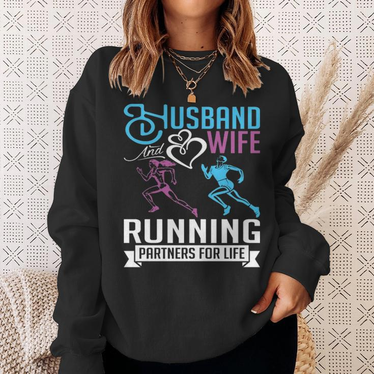 Husband And Wife Running Sweet Valentine’S Day Sweatshirt Gifts for Her