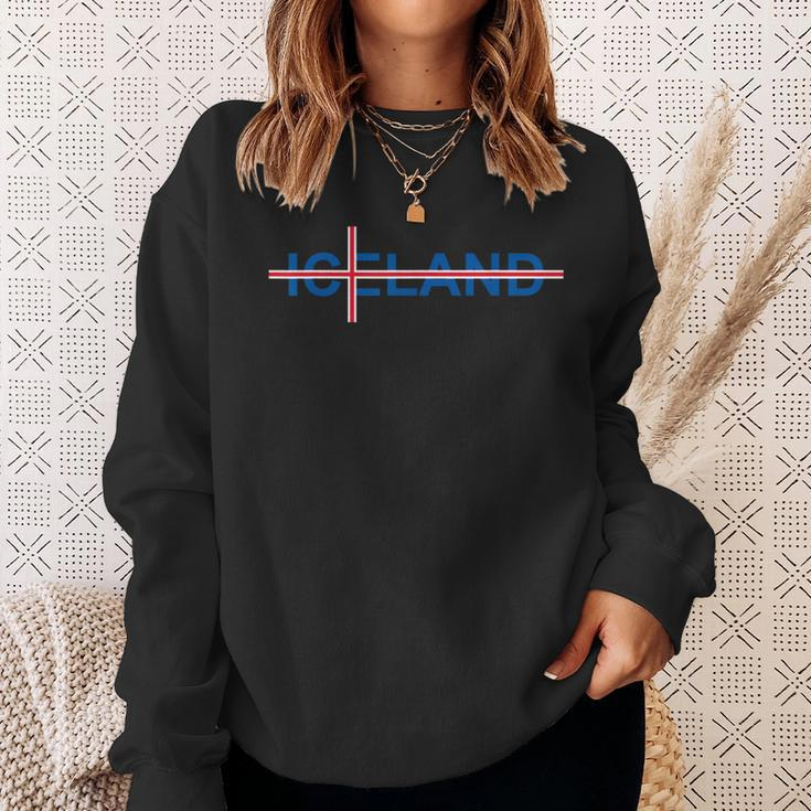 Iceland Flag Travel Vacation Scandinavia Pride Reykjavik Sweatshirt Gifts for Her
