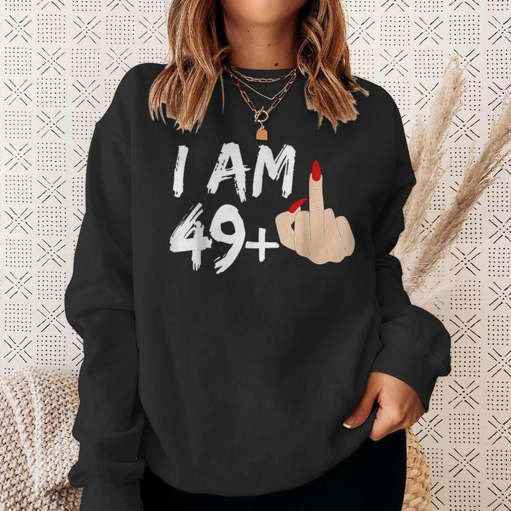 Ich Bin 49 Plus 1 Mittelfinger Zum 50 Geburtstag Sweatshirt Geschenke für Sie