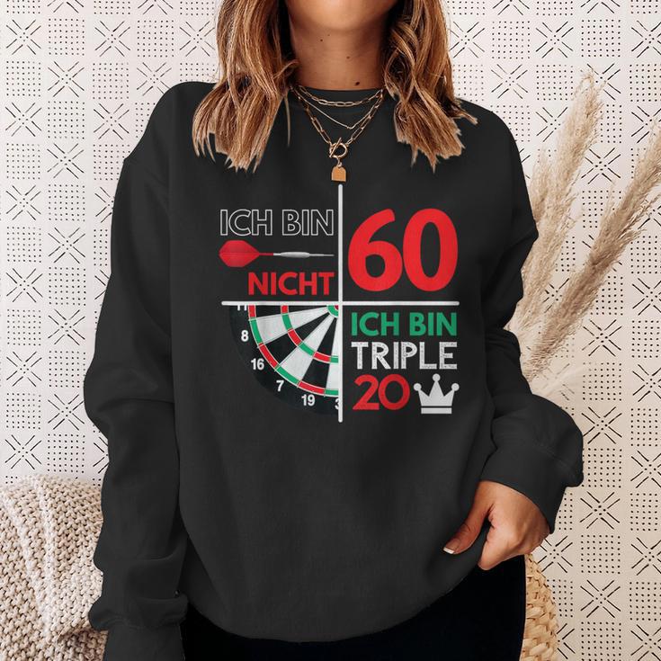 Ich Bin Nicht 60 Ich Bin Triple 20 Dart Player Sweatshirt Geschenke für Sie