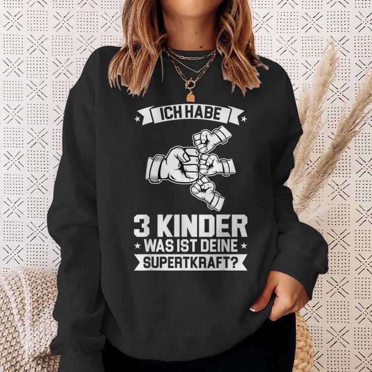 Ich Bin Papaon 3 Kinder Papa 3 Sweatshirt Geschenke für Sie