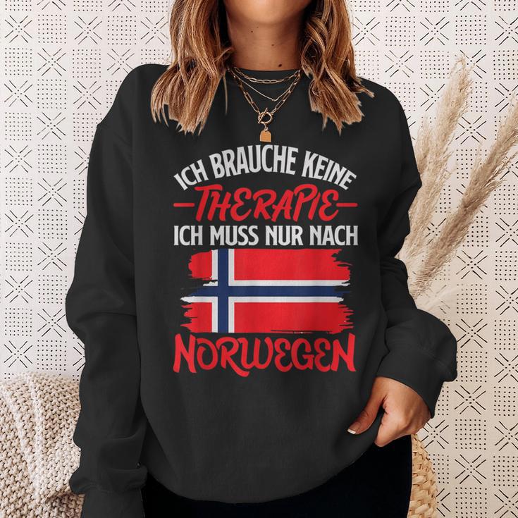 Ich Brauche Keine Therapie Ich Muss Nur Nach Norwegian Sweatshirt Geschenke für Sie