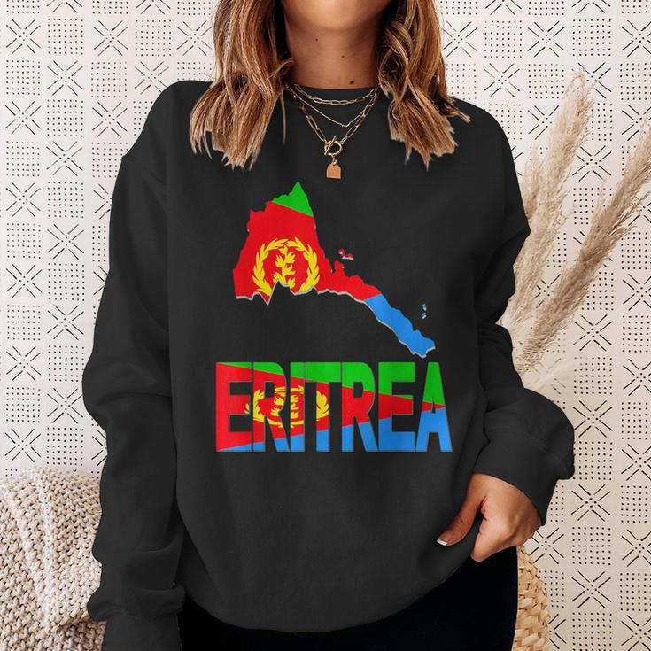 Ich Liebe Eritrea Flag In Eritrean Map Love Eritrea Flag Map Sweatshirt Geschenke für Sie