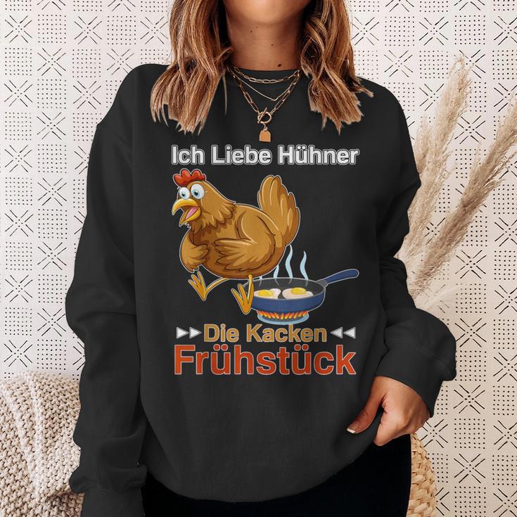 Ich Liebe Hühner Die Kacken Breakfast German Language Sweatshirt Geschenke für Sie