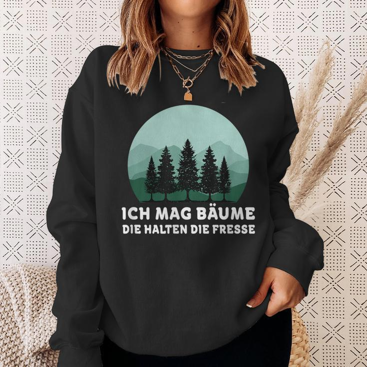 Ich Mag Bäume Die Halten Die Fresse Trees Black Sweatshirt Geschenke für Sie