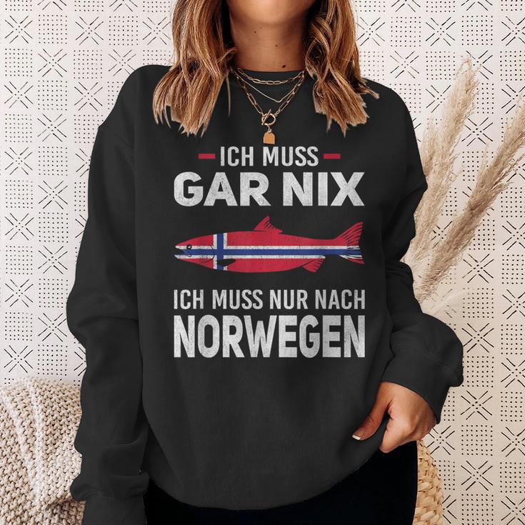 Ich Muss Gar Nix Ich Muss Nur Nach Norwegian Scandinavia Sweatshirt Geschenke für Sie