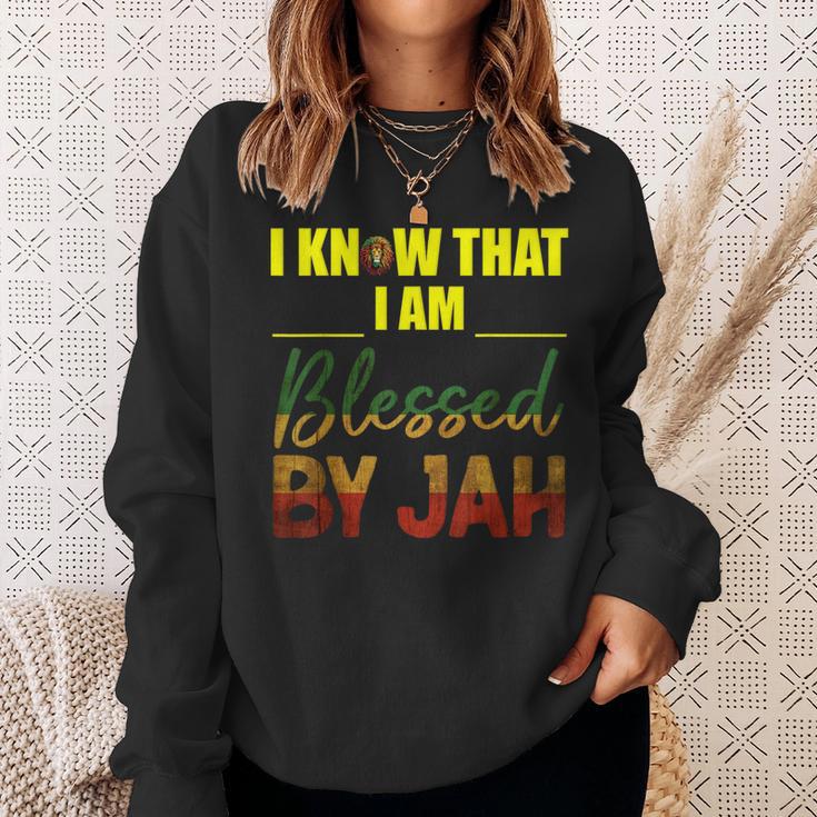 Ich Weiß Ich Bin Gesegneton Jah Rasta Sweatshirt Geschenke für Sie