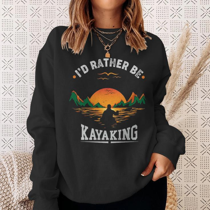 I'd Rather Be At The Lake Kayaking Kanuing At The Lake Sweatshirt Gifts for Her