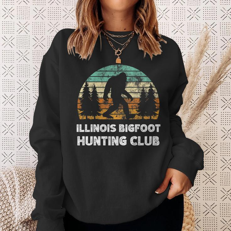 Illinois Bigfoot Hunting Club Sasquatch Fan Sweatshirt Gifts for Her
