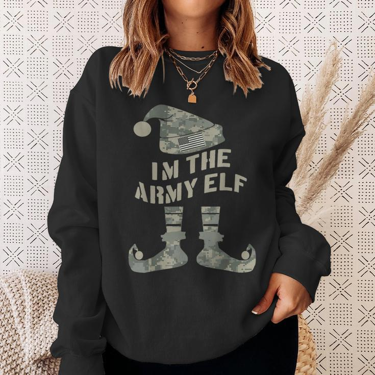 I'm The Army Elf Camo Christmas Santa Military Helper Sweatshirt Gifts for Her