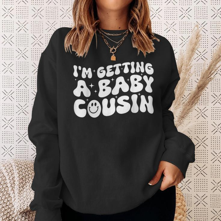 I'm Getting A Baby Cousin Cute Baby Pregnancy Announcement Sweatshirt Gifts for Her