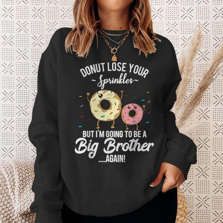 I'm Going To Be A Big Brother Again Pregnancy Announcement Sweatshirt Gifts for Her