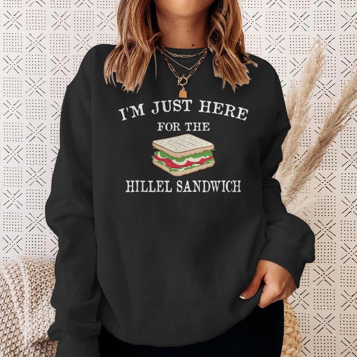 I'm Just Here For The Hillel Sandwich Passover Seder Matzah Sweatshirt Gifts for Her