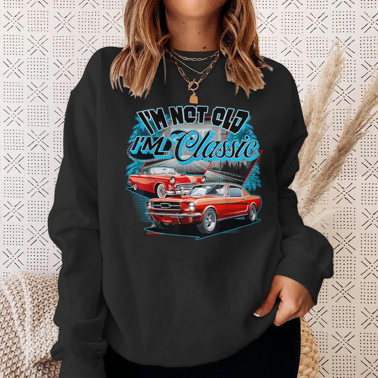 I'm Not Old I'm Classic Car Retro 80S 70S 60S 50S Old People Sweatshirt Gifts for Her