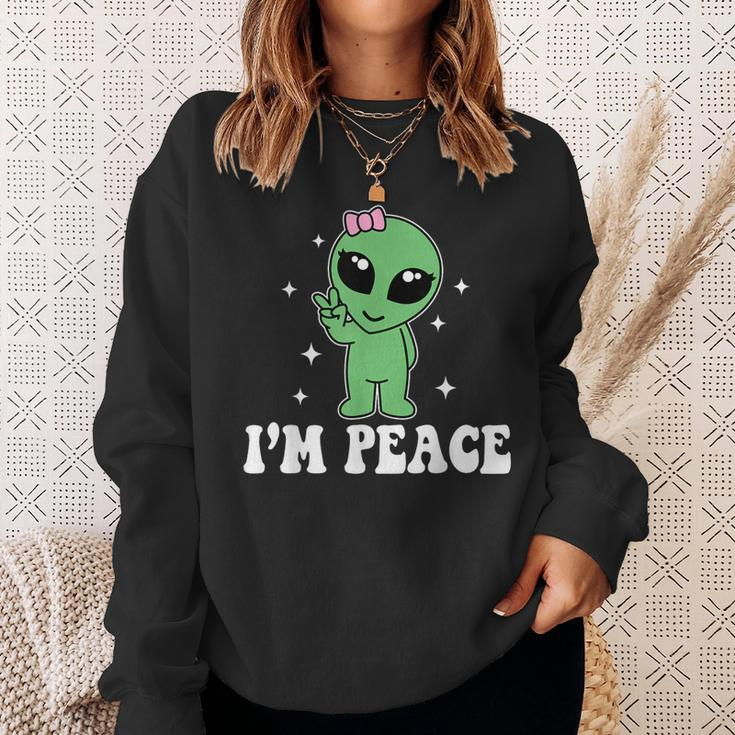 I'm Peace Alien Couples Matching Valentine's Day Sweatshirt Gifts for Her