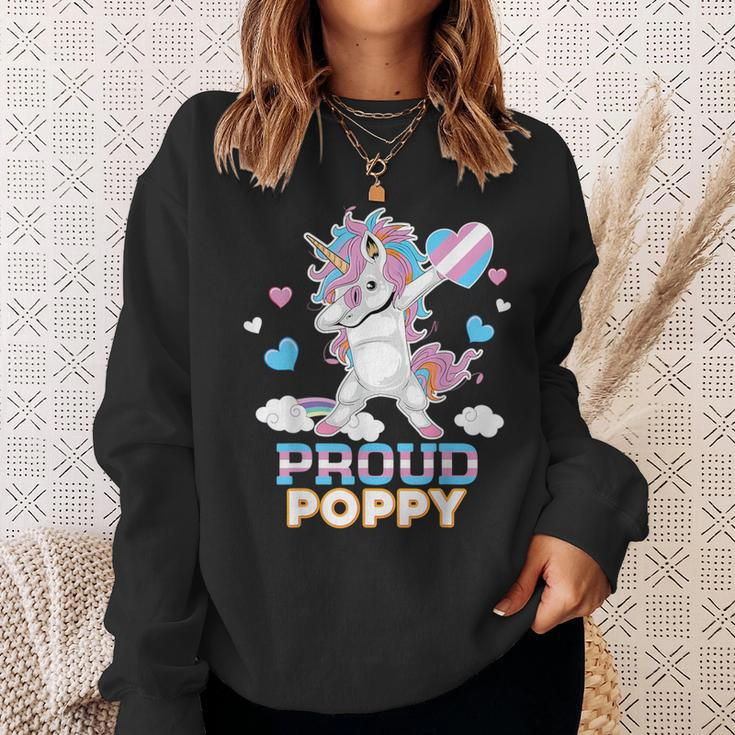 I'm A Proud Transgender Poppy Dabbing Unicorn Lgbt Gay Pride Sweatshirt Gifts for Her
