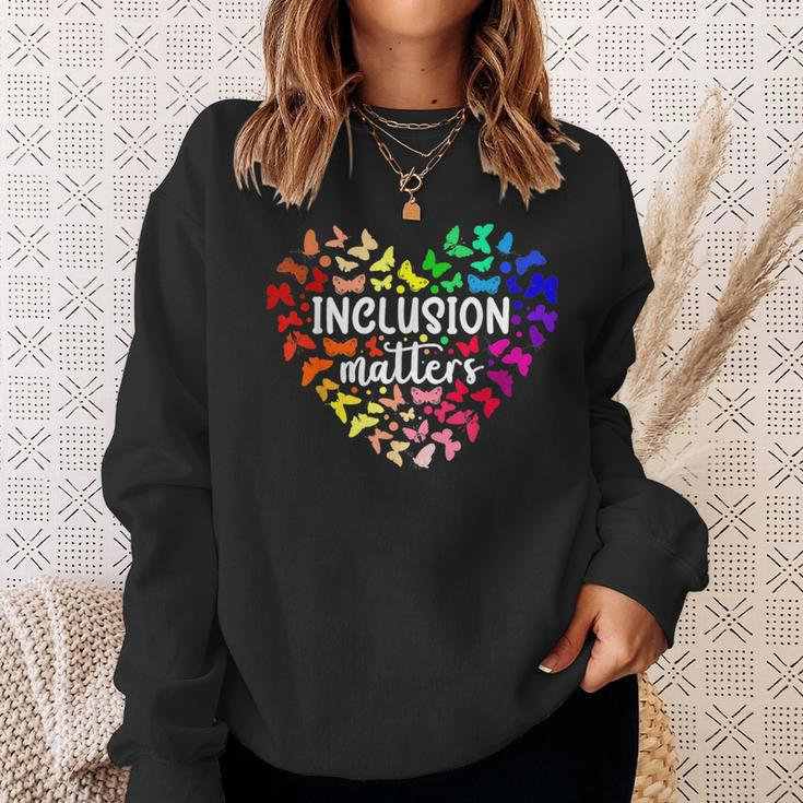 Inclusion Matters Autism Awareness Month Neurodiversity Sped Sweatshirt Gifts for Her