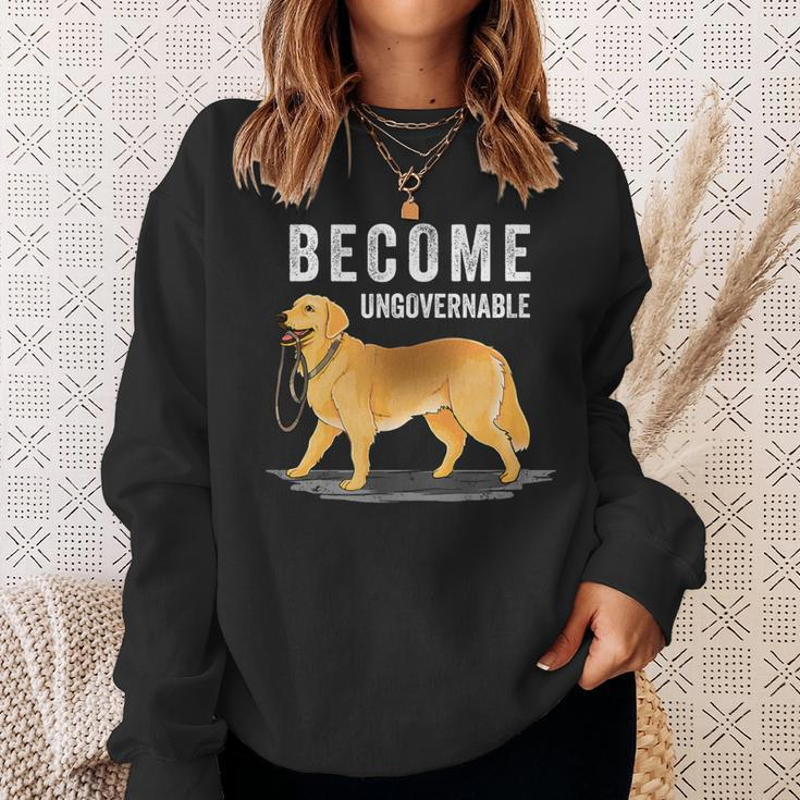 Independent Dog Holding Own Leash Become Ungovernable Sweatshirt Gifts for Her