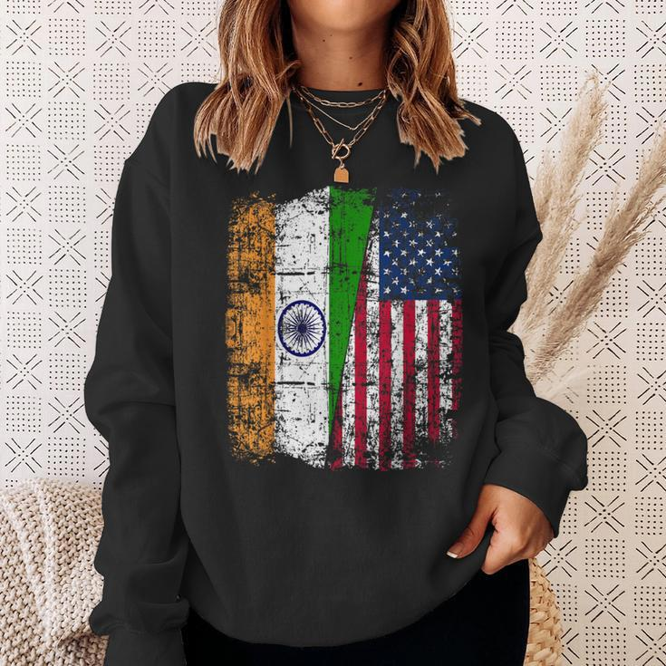 India Usa Flag Indian American Sweatshirt Gifts for Her
