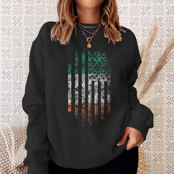 Irish American Flag Ireland Saint Patrick's Day Sweatshirt Gifts for Her