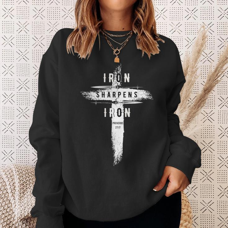 Iron Sharpens Iron Proverbs 27 Sweatshirt Gifts for Her