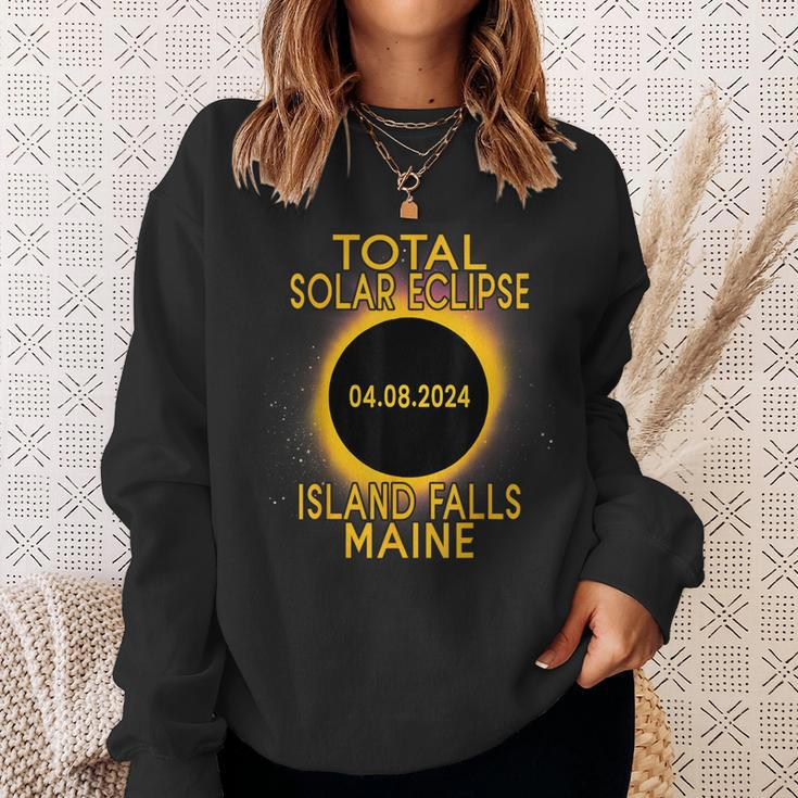 Island Falls Maine Total Solar Eclipse 2024 Sweatshirt Gifts for Her