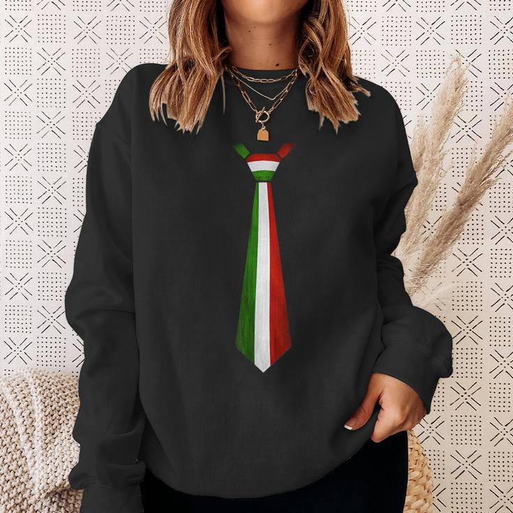 Italy Flag Fake Tie For Italian Fans Sweatshirt Geschenke für Sie