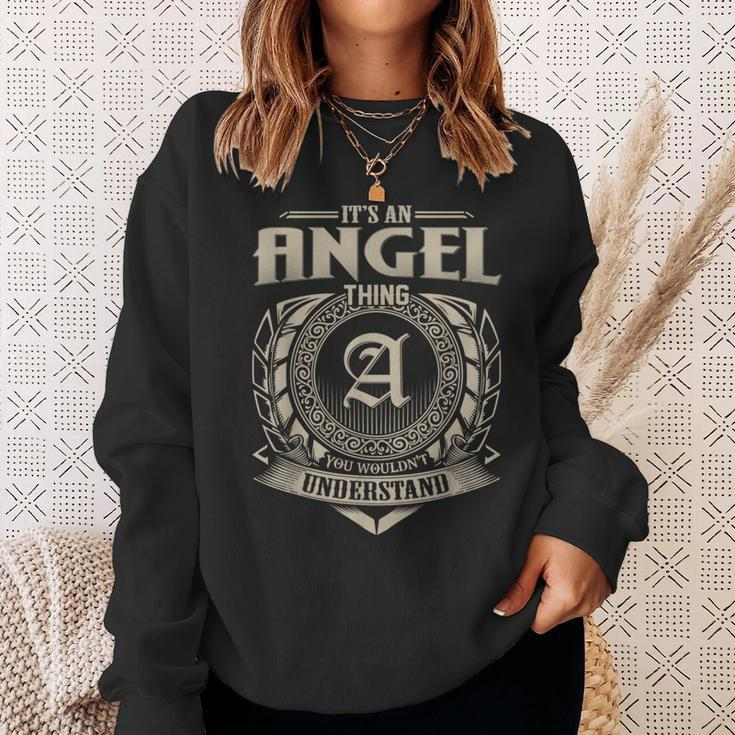 It's An Angel Thing You Wouldn't Understand Name Vintage Sweatshirt Gifts for Her