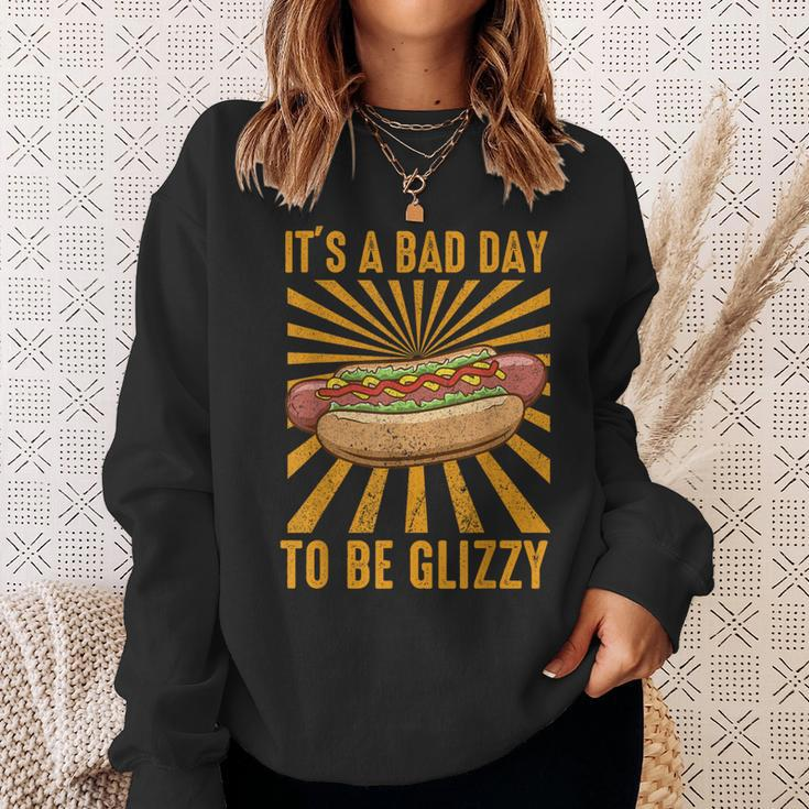 It’S A Bad Day To Be A Glizzy Vintage Hot Dog Sweatshirt Gifts for Her