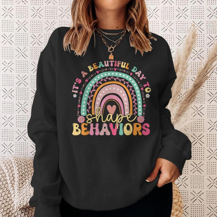 Its A Beautiful Day To Shape Behaviors Autism Awareness Sweatshirt Gifts for Her