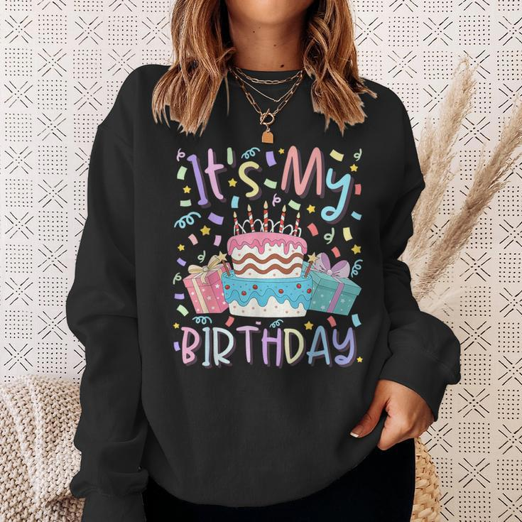 It's My Birthday Birthday Party Pastel Cake For Girls Sweatshirt Gifts for Her