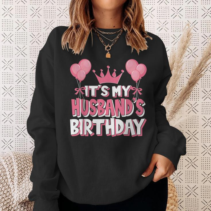 It's My Husband's Birthday Celebration Sweatshirt Gifts for Her